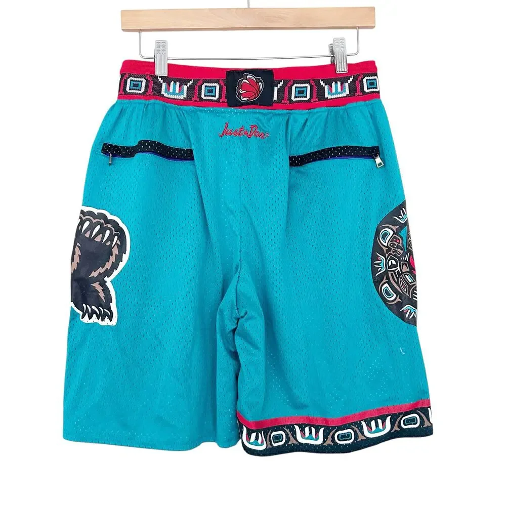 Vintage 1995-96 NBA Vancouver Grizzlies Basketball Shorts Sz M